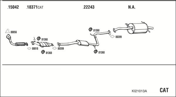 Fonos KI21013A - Sistem de esapament allinparts.ro