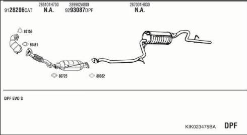 Fonos KIK023475BA - Sistem de esapament allinparts.ro