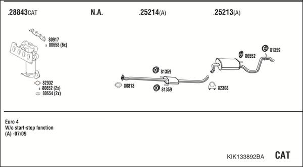 Fonos KIK133892BA - Sistem de esapament allinparts.ro