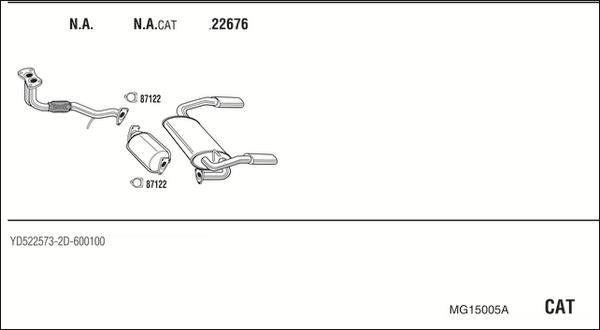 Fonos MG15005A - Sistem de esapament - allinparts.ro