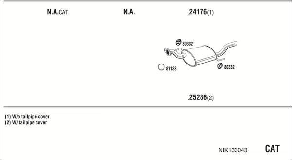 Fonos NIK133043 - Sistem de esapament - allinparts.ro