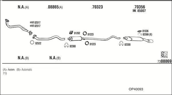 Fonos OP40093 - Sistem de esapament allinparts.ro