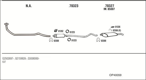 Fonos OP40059 - Sistem de esapament - allinparts.ro