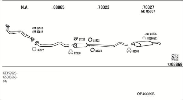 Fonos OP40069B - Sistem de esapament allinparts.ro