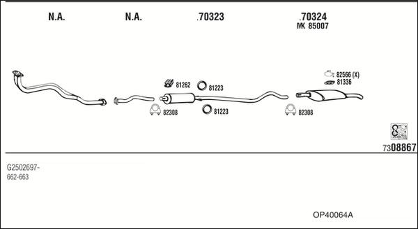 Fonos OP40064A - Sistem de esapament - allinparts.ro