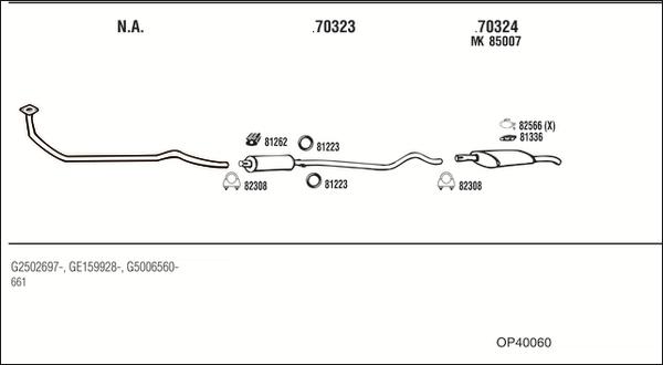 Fonos OP40060 - Sistem de esapament - allinparts.ro
