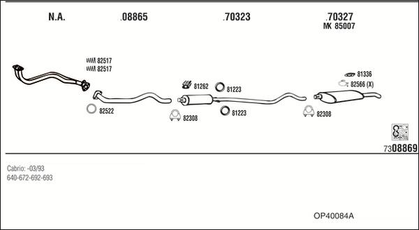 Fonos OP40084A - Sistem de esapament - allinparts.ro