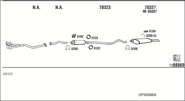 Fonos OP40086A - Sistem de esapament - allinparts.ro