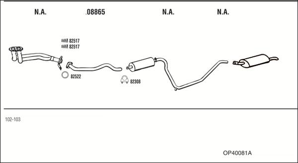 Fonos OP40081A - Sistem de esapament - allinparts.ro