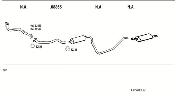 Fonos OP40082 - Sistem de esapament - allinparts.ro