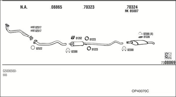 Fonos OP40070C - Sistem de esapament - allinparts.ro