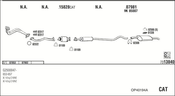 Fonos OP40194A - Sistem de esapament allinparts.ro