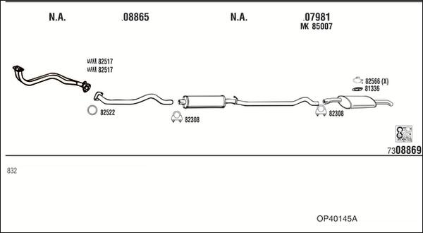 Fonos OP40145A - Sistem de esapament - allinparts.ro