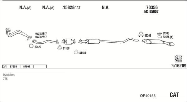 Fonos OP40158 - Sistem de esapament allinparts.ro