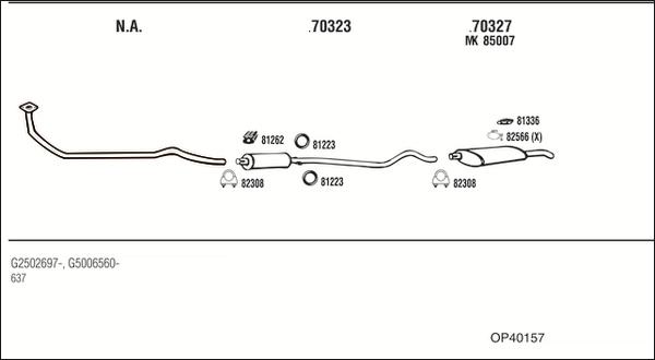 Fonos OP40157 - Sistem de esapament - allinparts.ro
