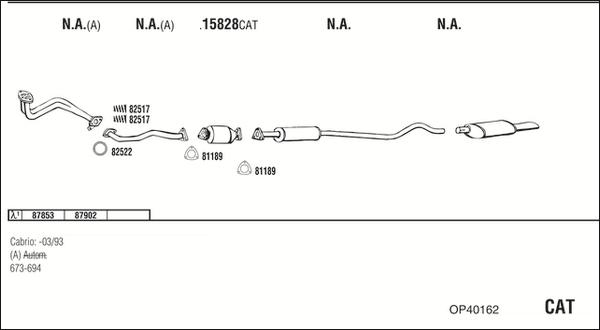 Fonos OP40162 - Sistem de esapament - allinparts.ro