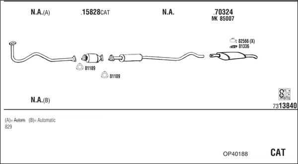 Fonos OP40188 - Sistem de esapament allinparts.ro