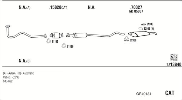 Fonos OP40131 - Sistem de esapament - allinparts.ro