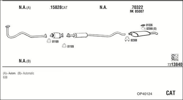 Fonos OP40124 - Sistem de esapament - allinparts.ro