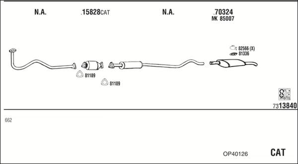 Fonos OP40126 - Sistem de esapament - allinparts.ro