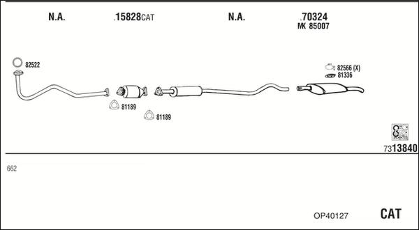 Fonos OP40127 - Sistem de esapament - allinparts.ro