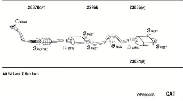 Fonos OP56009B - Sistem de esapament - allinparts.ro