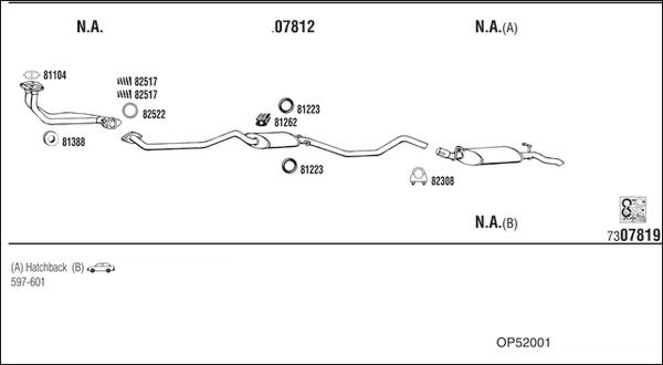 Fonos OP52001 - Sistem de esapament - allinparts.ro
