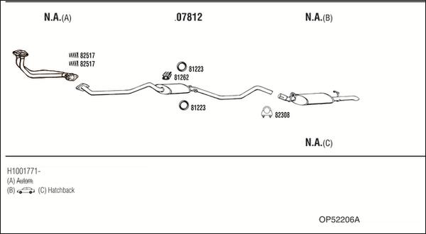 Fonos OP52206A - Sistem de esapament allinparts.ro