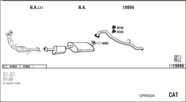 Fonos OP85004 - Sistem de esapament allinparts.ro