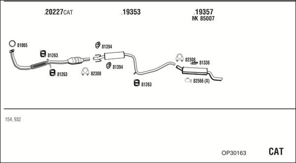 Fonos OP30163 - Sistem de esapament allinparts.ro
