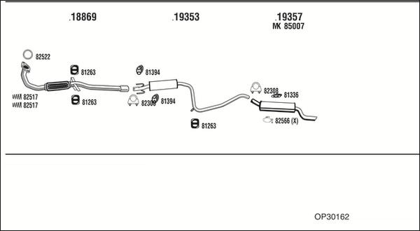 Fonos OP30162 - Sistem de esapament allinparts.ro