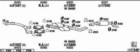 Fonos OP73128 - Sistem de esapament - allinparts.ro