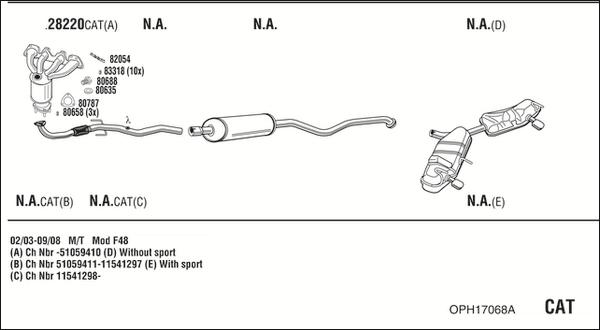 Fonos OPH17068A - Sistem de esapament - allinparts.ro