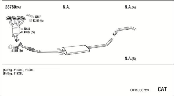 Fonos OPK056729 - Sistem de esapament - allinparts.ro