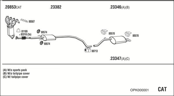 Fonos OPK000001 - Sistem de esapament - allinparts.ro
