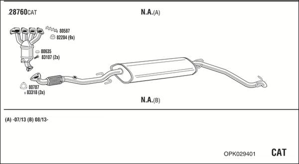 Fonos OPK029401 - Sistem de esapament - allinparts.ro