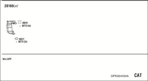 Fonos OPK024434A - Sistem de esapament - allinparts.ro