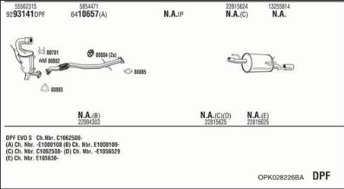 Fonos OPK028226BA - Sistem de esapament - allinparts.ro