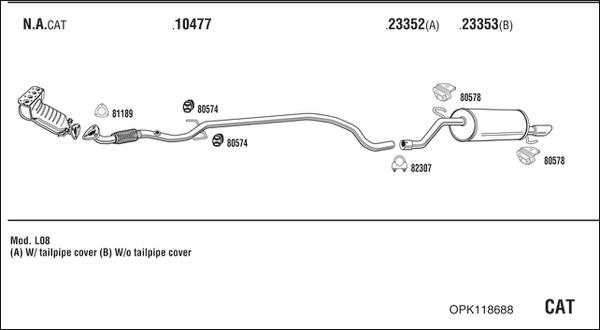Fonos OPK118688 - Sistem de esapament - allinparts.ro