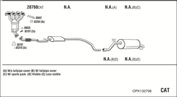 Fonos OPK132798 - Sistem de esapament - allinparts.ro