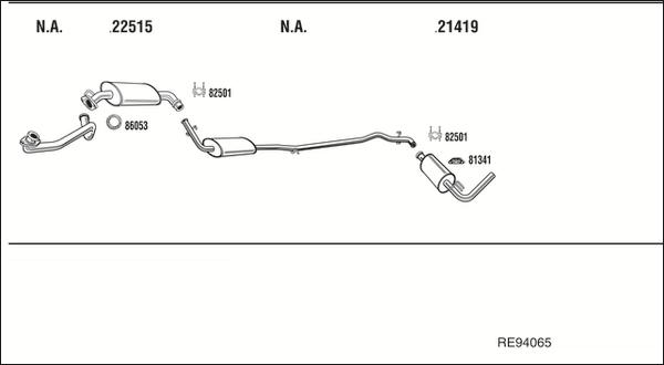 Fonos RE94065 - Sistem de esapament - allinparts.ro
