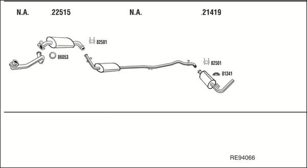 Fonos RE94066 - Sistem de esapament - allinparts.ro