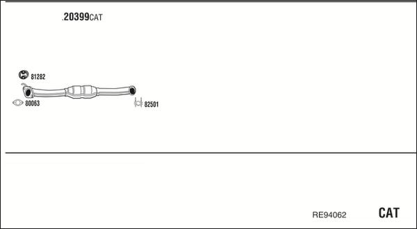 Fonos RE94062 - Sistem de esapament - allinparts.ro