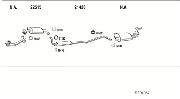 Fonos RE94067 - Sistem de esapament - allinparts.ro