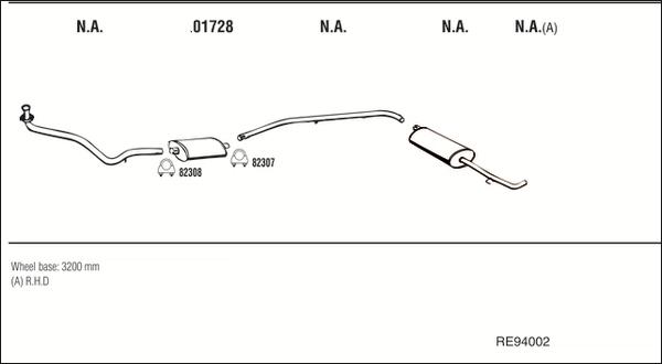 Fonos RE94002 - Sistem de esapament - allinparts.ro