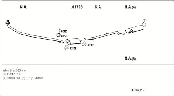 Fonos RE94012 - Sistem de esapament - allinparts.ro