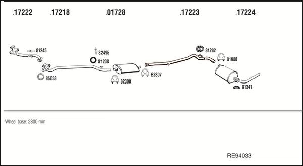 Fonos RE94033 - Sistem de esapament - allinparts.ro
