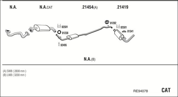 Fonos RE94078 - Sistem de esapament - allinparts.ro