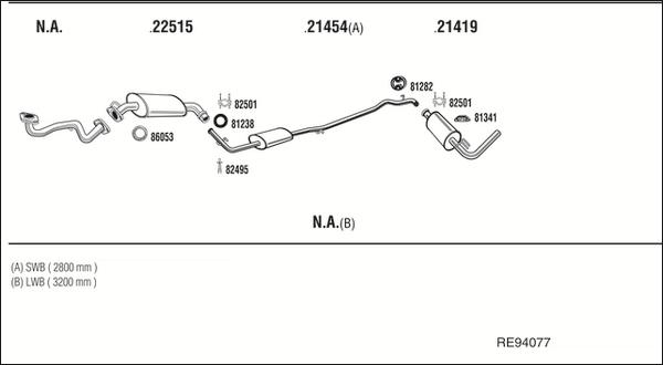 Fonos RE94077 - Sistem de esapament - allinparts.ro