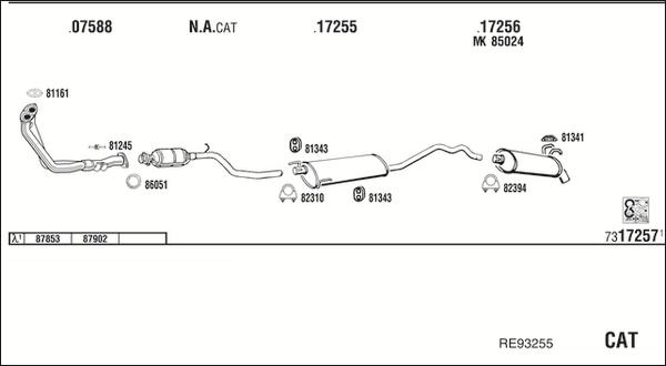 Fonos RE93255 - Sistem de esapament - allinparts.ro